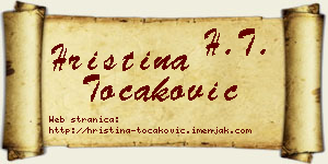 Hristina Točaković vizit kartica